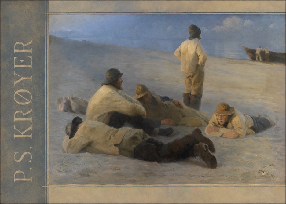 P.S. Krøyer Fishermen on Skagen Beach No2 - Plakát
