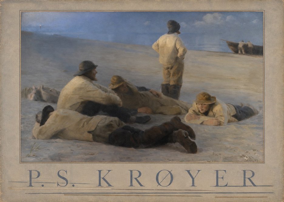 P.S. Krøyer Fishermen on Skagen Beach No4 - Plakát