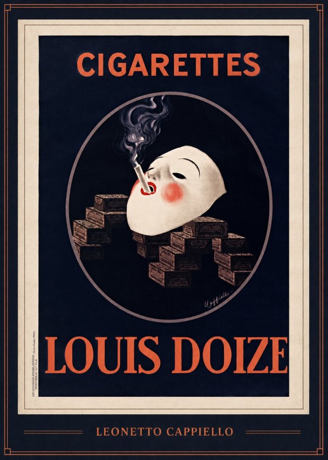 Leonetto Cappiello Cigarettes Louis Doize No1 - Plakát