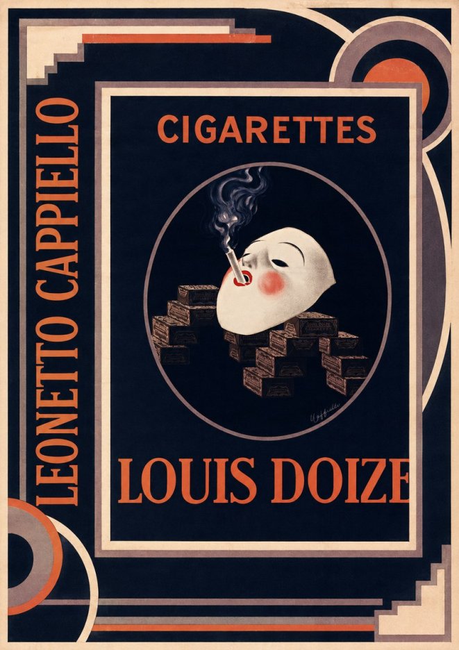 Leonetto Cappiello Cigarettes Louis Doize No2 - Plakát