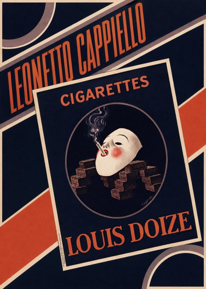 Leonetto Cappiello Cigarettes Louis Doize No4 - Plakát
