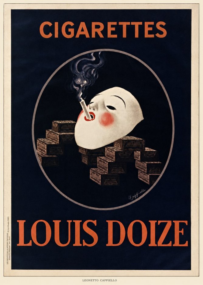 Leonetto Cappiello Cigarettes Louis Doize No6 - Plakát