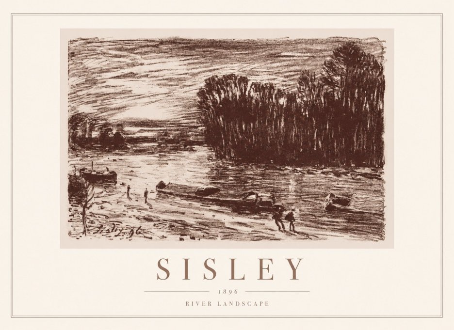 Sisley River Landscape No1 - Plakát