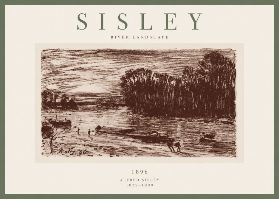 Sisley River Landscape No2 - Plakát