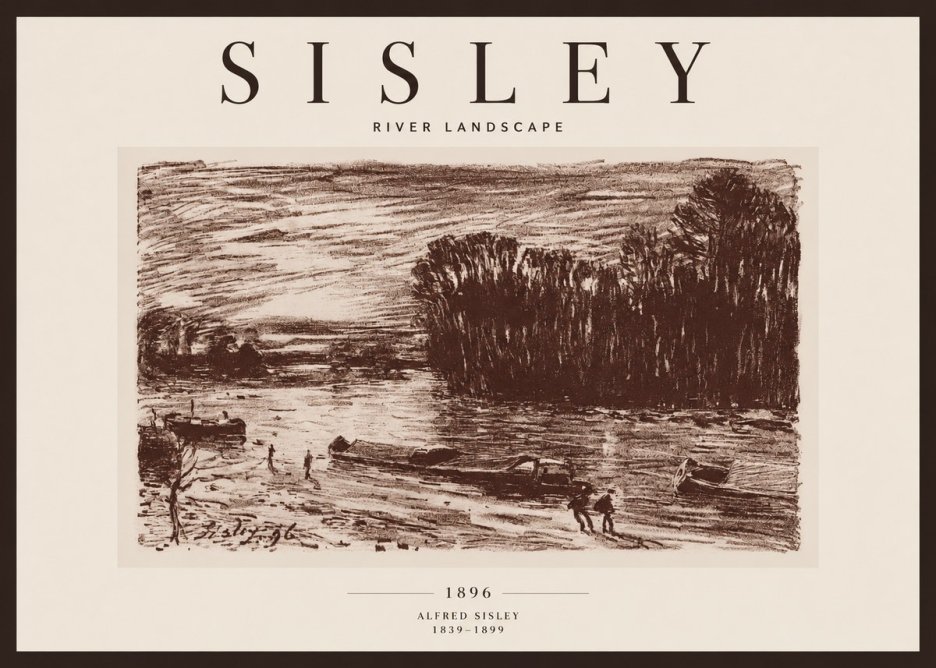 Sisley River Landscape No3 - Plakát
