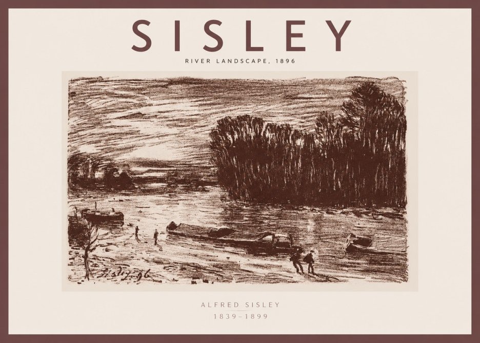 Sisley River Landscape No4 - Plakát