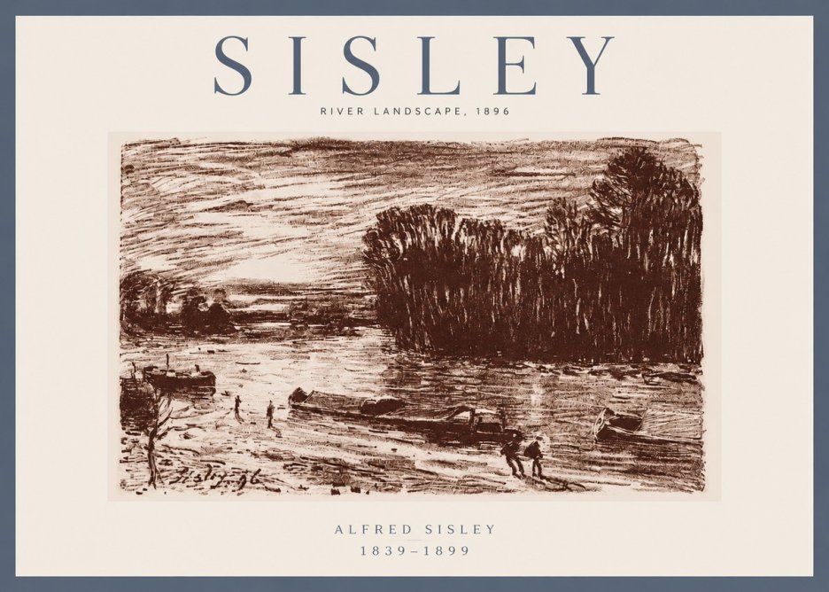 Sisley River Landscape No5 - Plakát