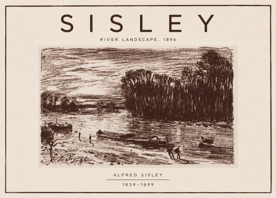 Sisley River Landscape No6 - Plakát