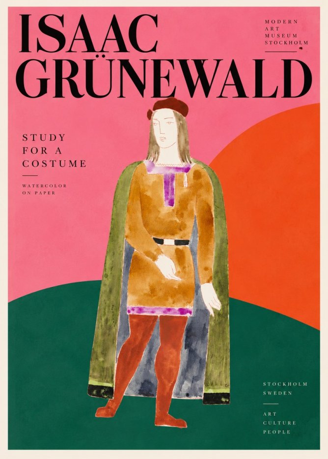 Isaac Grünewald Study for a Costume Design No3 - Plakát