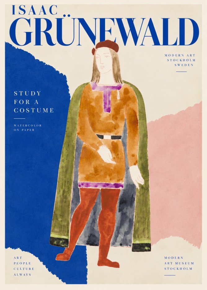Isaac Grünewald Study for a Costume Design No4 - Plakát