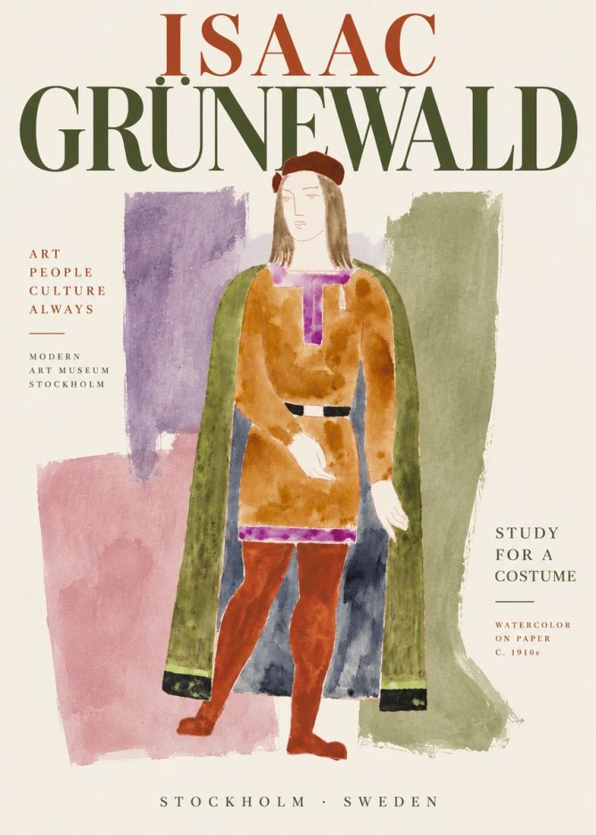 Isaac Grünewald Study for a Costume Design No5 - Plakát