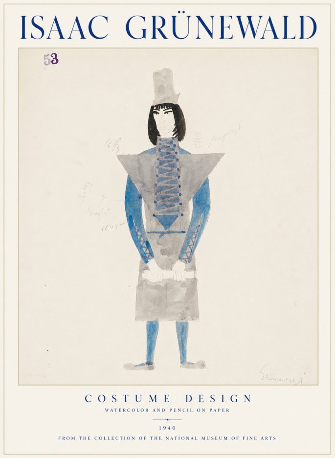 Isaac Grünewald Costume Design X No1 - Plakát