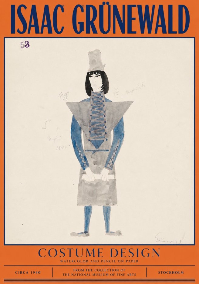 Isaac Grünewald Costume Design X No2 - Plakát