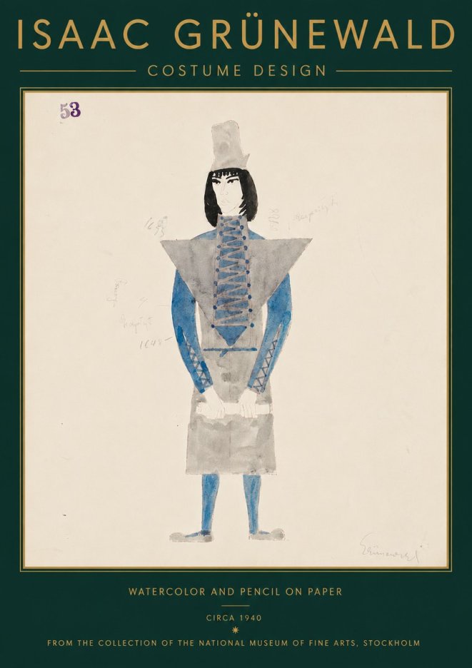 Isaac Grünewald Costume Design X No4 - Plakát