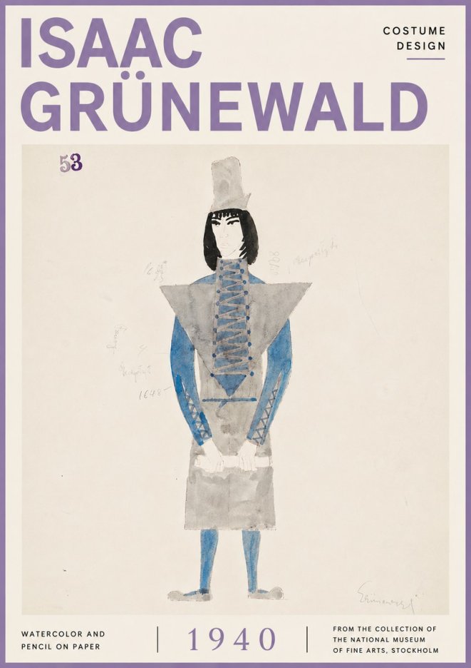 Isaac Grünewald Costume Design X No6 - Plakát