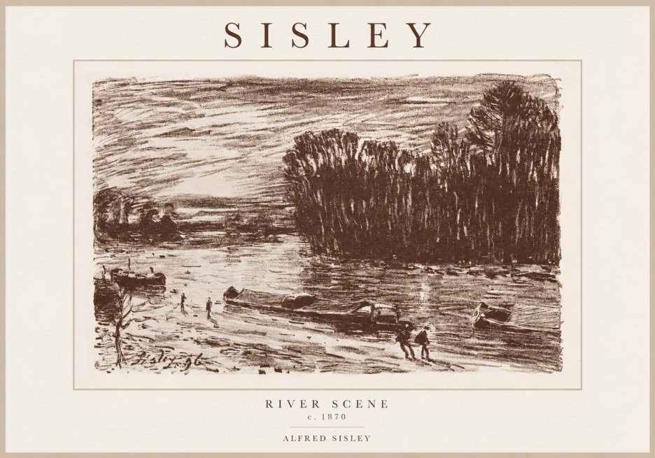 Sisley River Scene No1 - Plakát