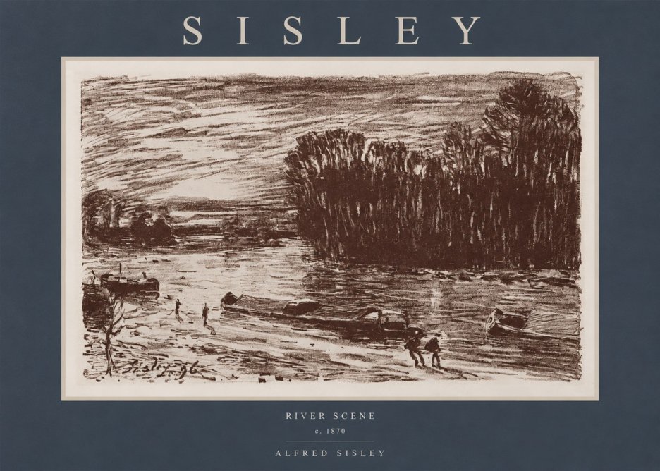 Sisley River Scene No2 - Plakát