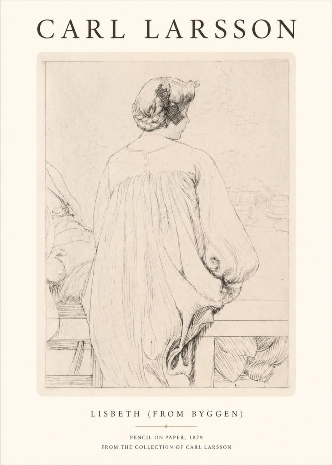 Carl Larsson Lisbeth (from Byggen) No1 - Plakát