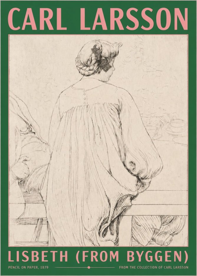 Carl Larsson Lisbeth (from Byggen) No2 - Plakát