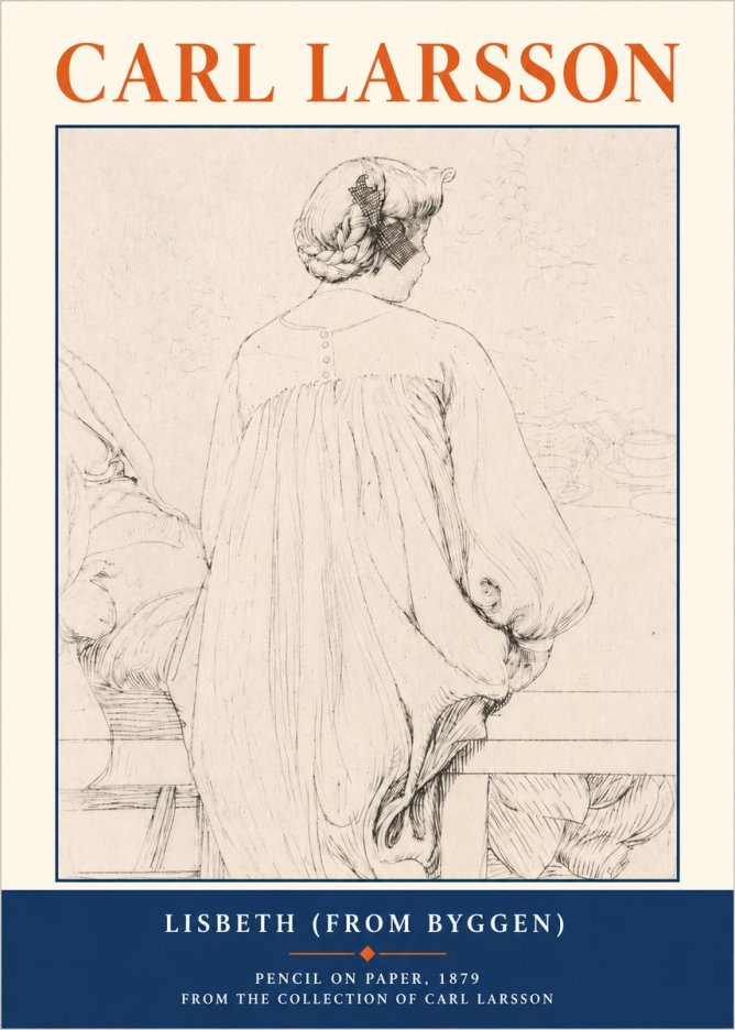 Carl Larsson Lisbeth (from Byggen) No3 - Plakát
