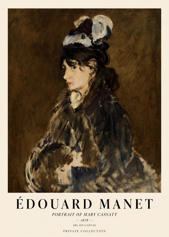 Édouard Manet Young Woman in a Hat V No2 - Plakát