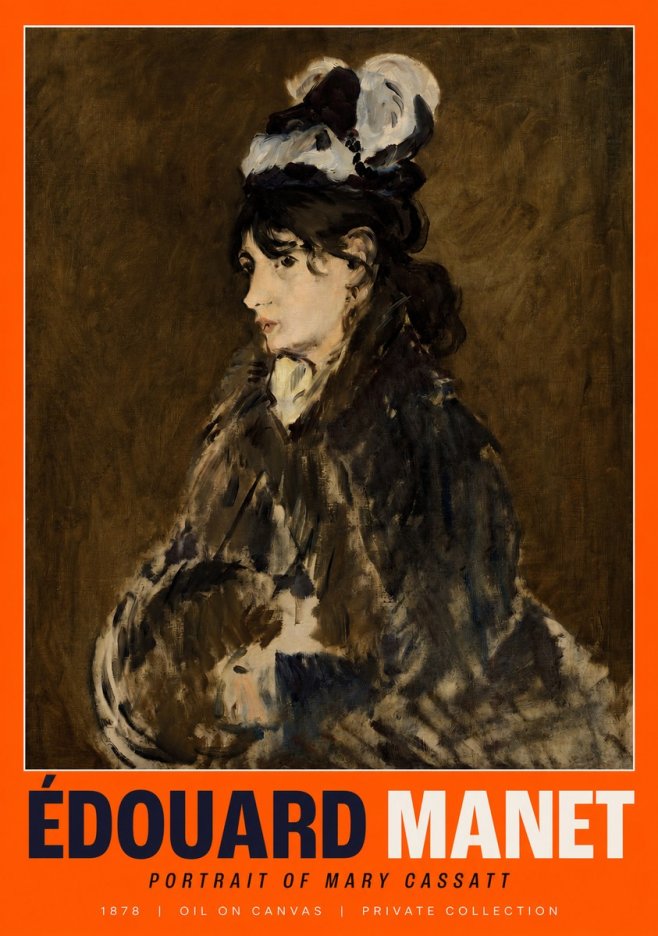 Édouard Manet Young Woman in a Hat V No3 - Plakát