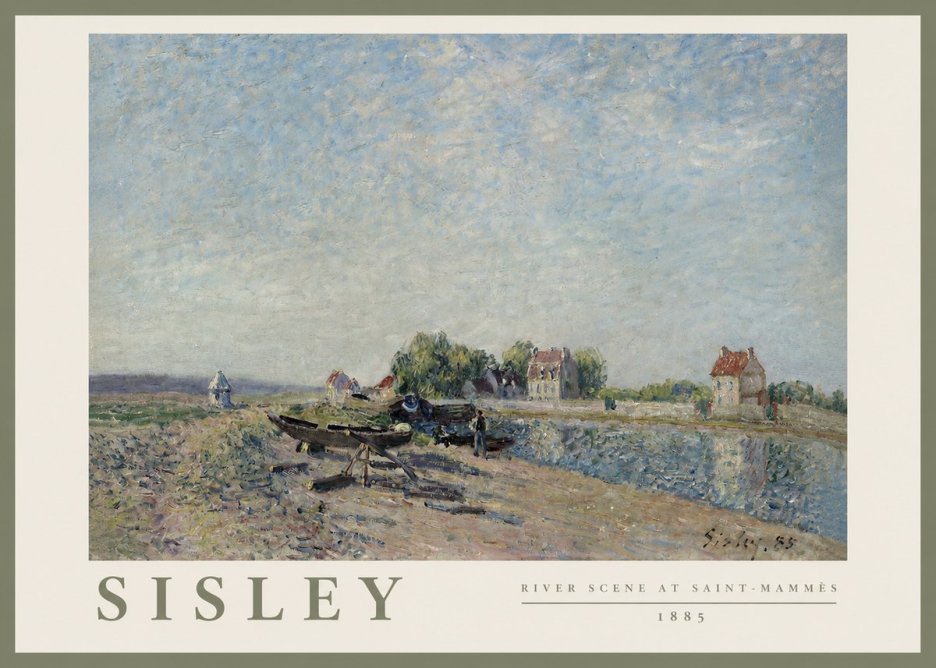 Sisley River Scene at Saint-mammès No2 - Plakát