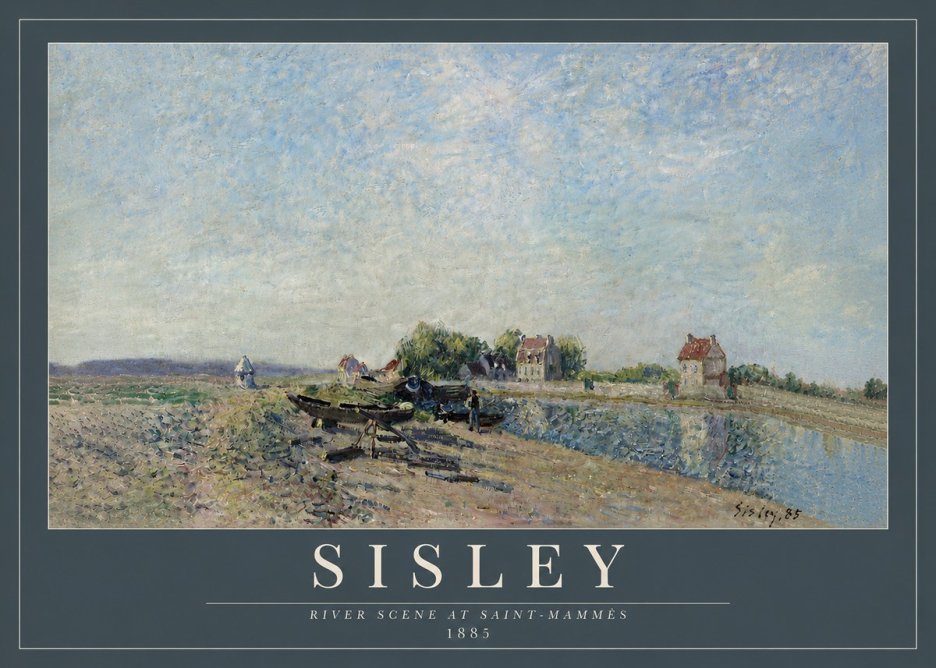 Sisley River Scene at Saint-mammès No4 - Plakát