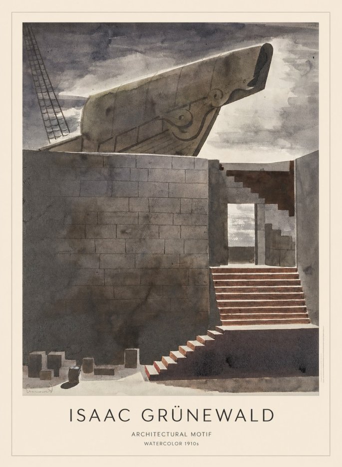 Isaac Grünewald Architectural Motif II No1 - Plakát