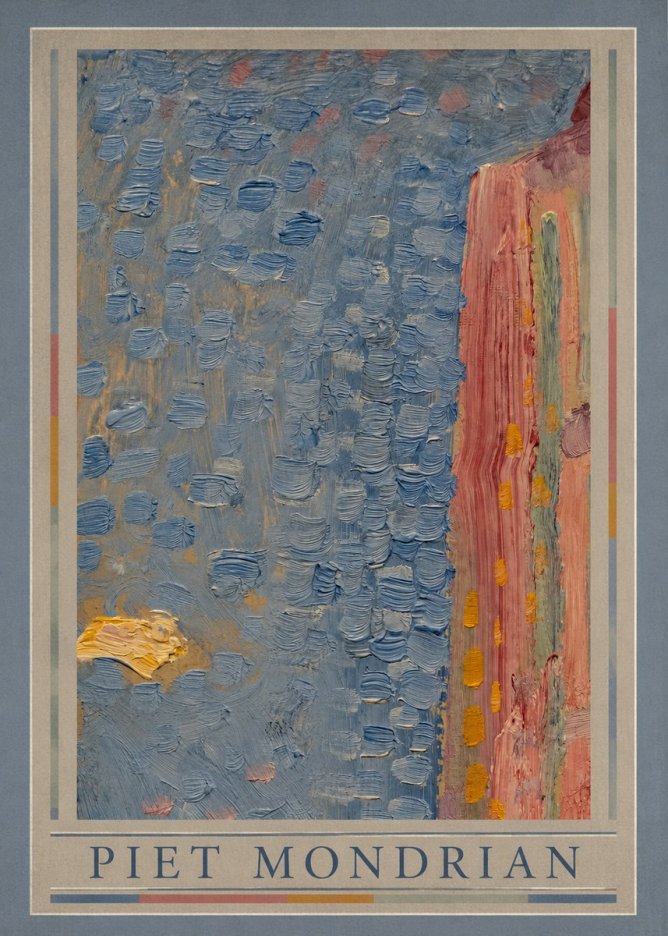 Piet Mondrian Façade in Sunlight No1 - Plakát