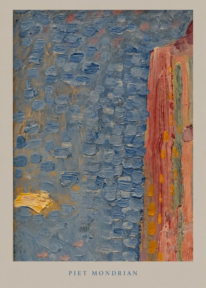 Piet Mondrian Façade in Sunlight No6 - Plakát