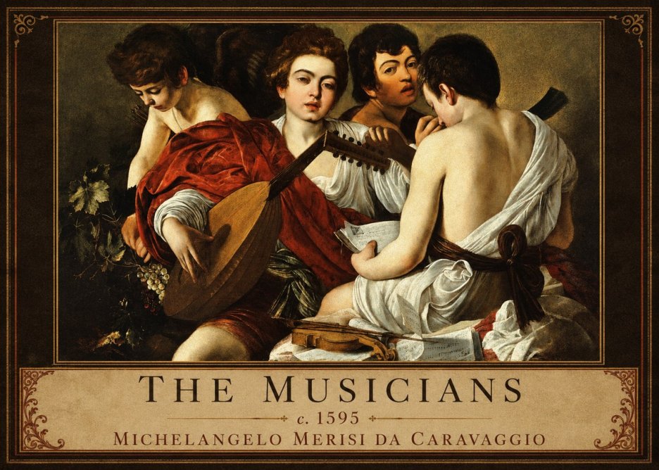 Michelangelo Merisi da Caravaggio The Musicians I No1 - Plakát