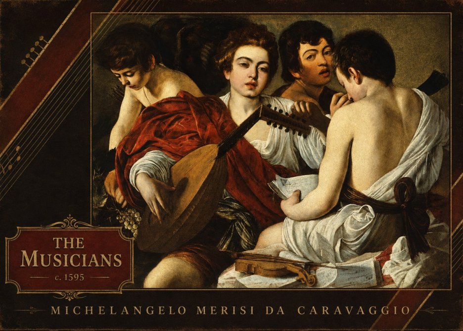 Michelangelo Merisi da Caravaggio The Musicians I No3 - Plakát