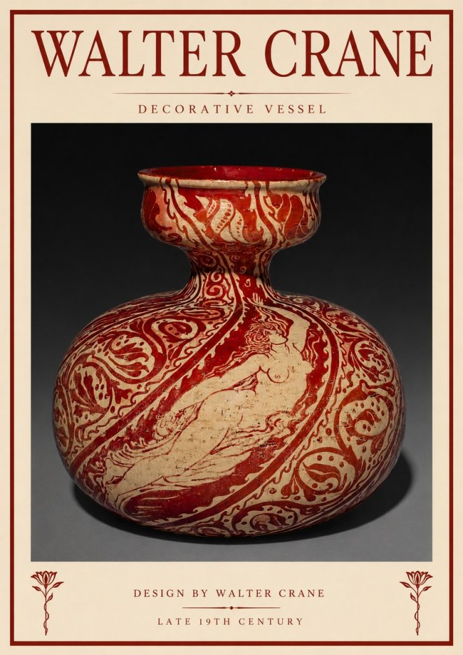 Walter Crane Decorative Vessel No3 - Plakát