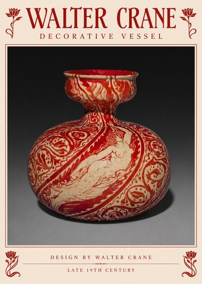 Walter Crane Decorative Vessel No5 - Plakát