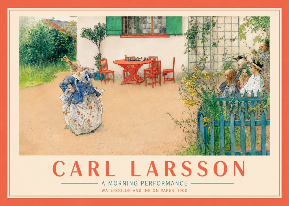 Carl Larsson A Morning Performance No4 - Plakát