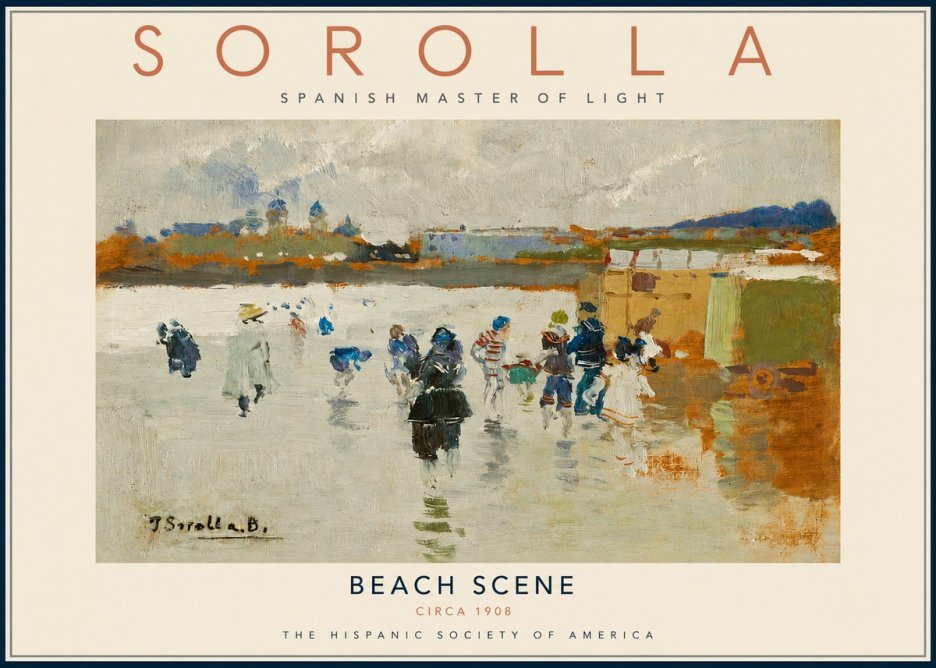 Sorolla Beach Scene No3 - Plakát