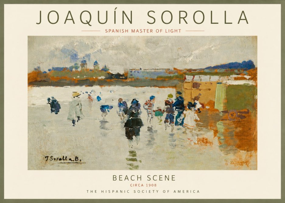 Sorolla Beach Scene No6 - Plakát