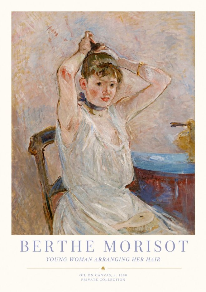 Berthe Morisot Young Woman Arranging Her Hair No1 - Plakát
