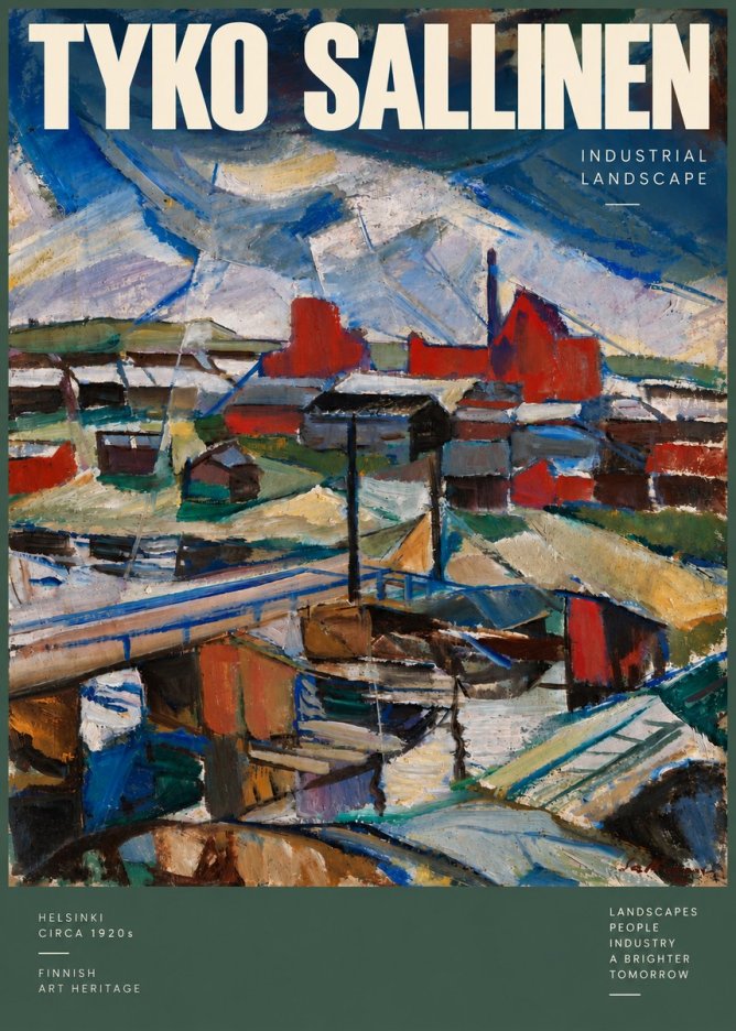 Tyko Sallinen Industrial Landscape No6 - Plakát