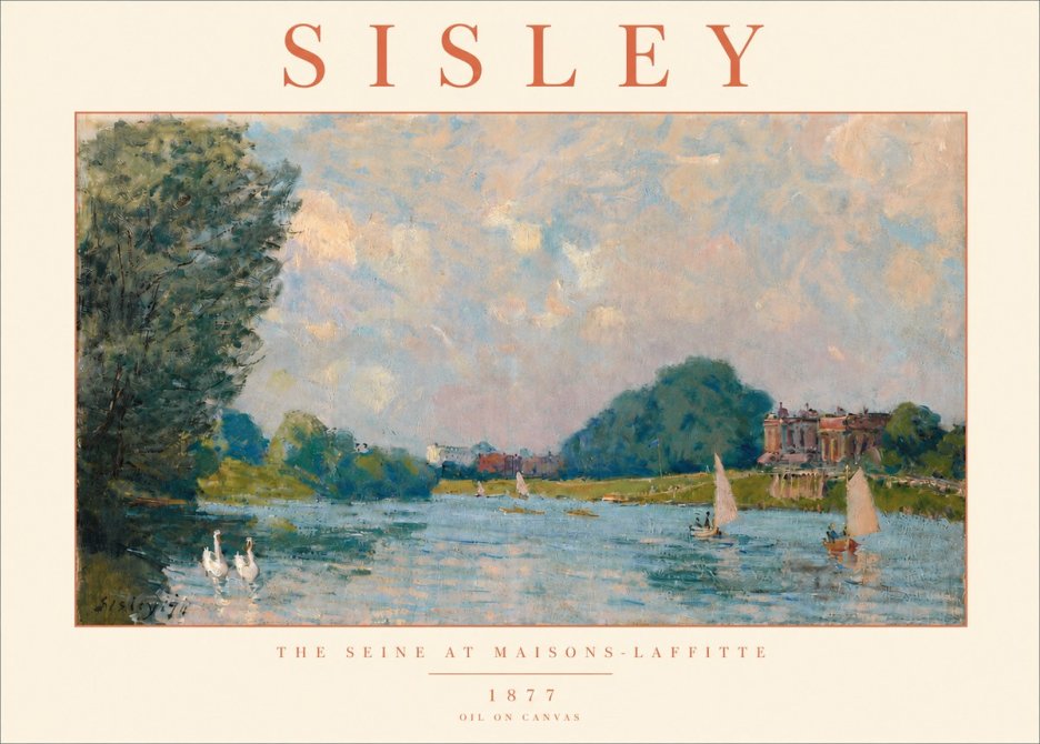 Sisley The River – Afternoon, 1877 No6 - Plakát