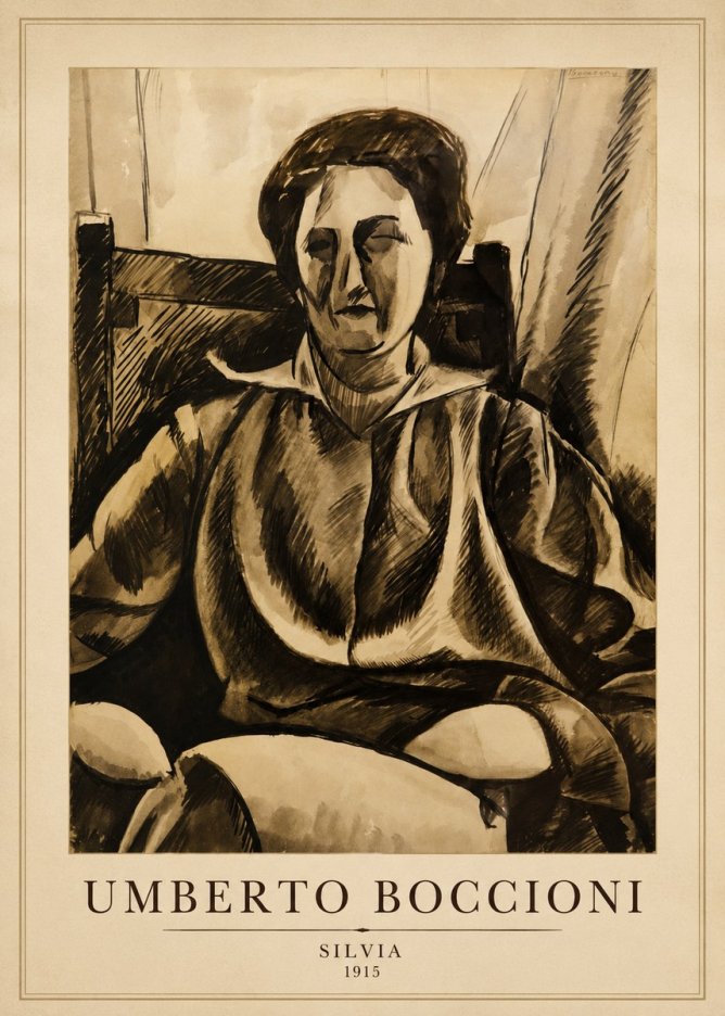 Umberto Boccioni Silvia No4 - Plakát