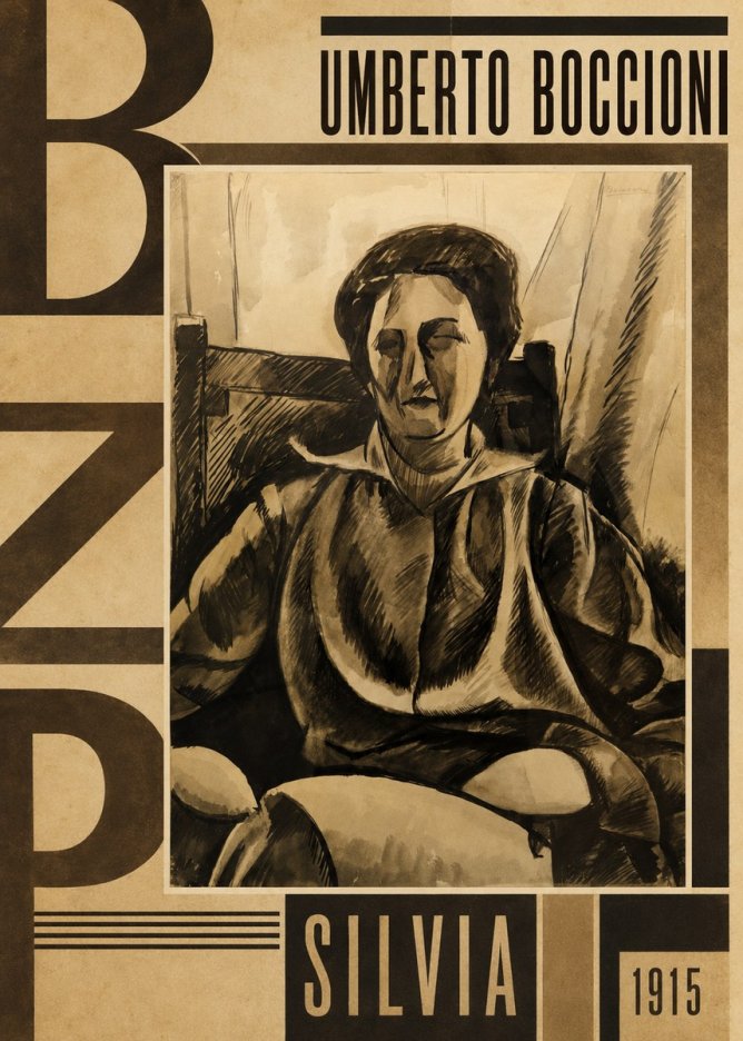 Umberto Boccioni Silvia No5 - Plakát
