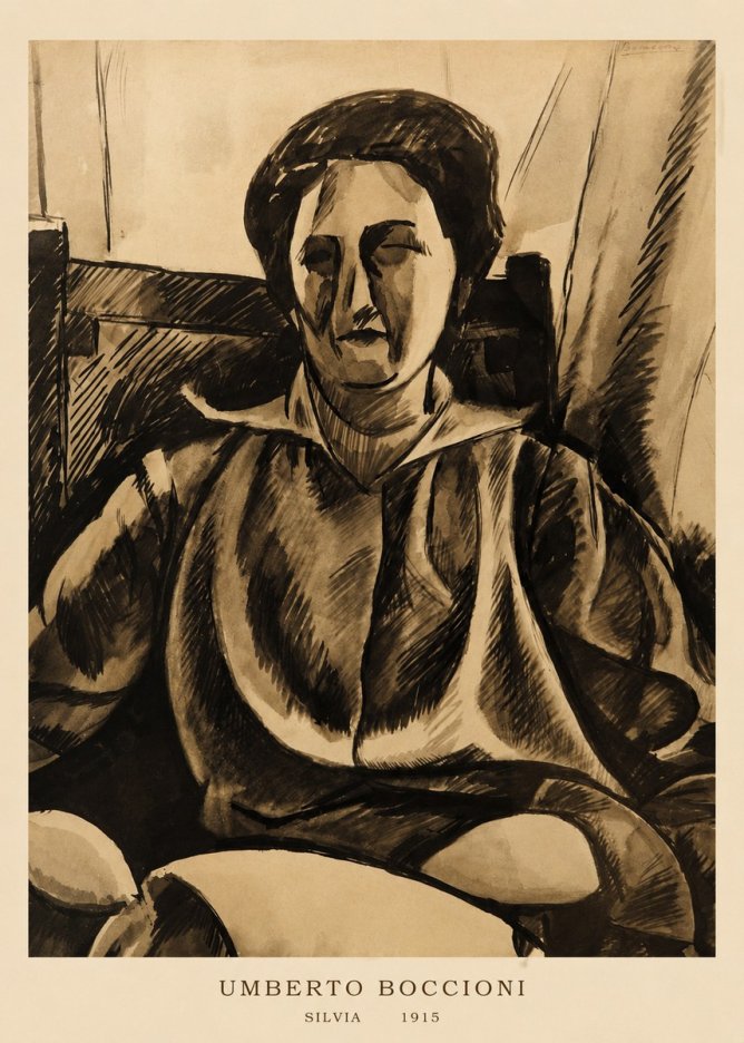 Umberto Boccioni Silvia No6 - Plakát
