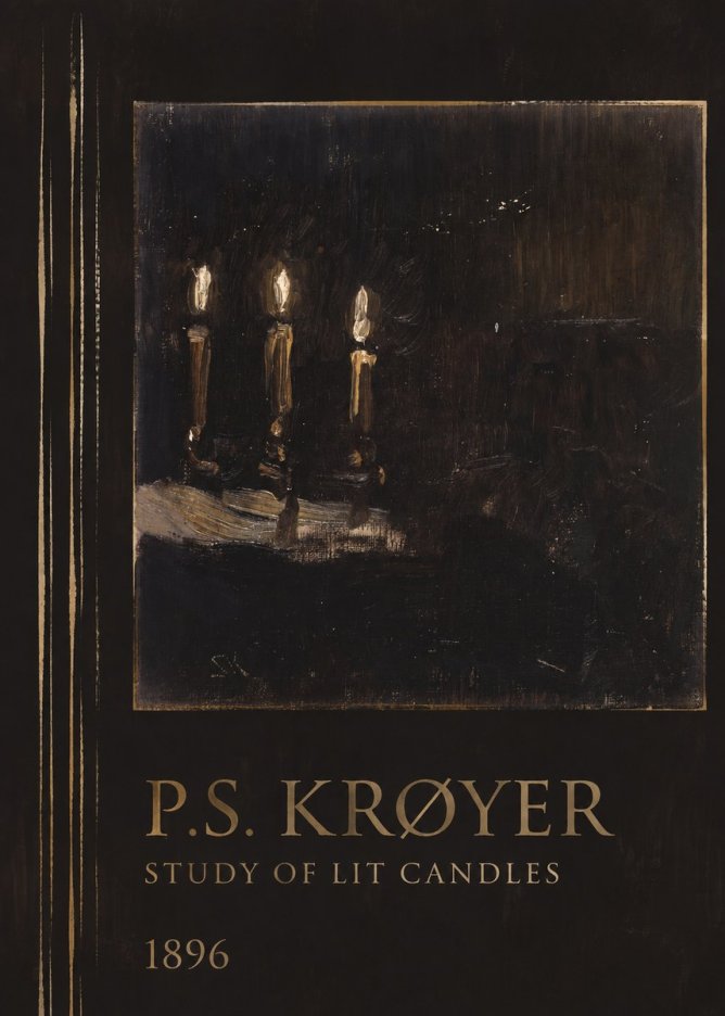 P.S. Krøyer Study of Lit Candles No2 - Plakát