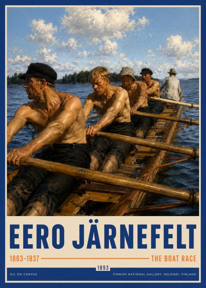 Eero Järnefelt The Boat Race No3 - Plakát