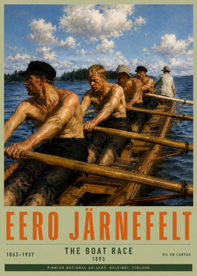 Eero Järnefelt The Boat Race No4 - Plakát