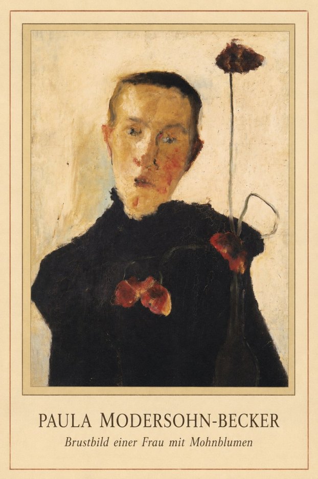 Paula Modersohn-Becker Brustbild Einer Frau Mit Mohnblumen No6 - Plakát