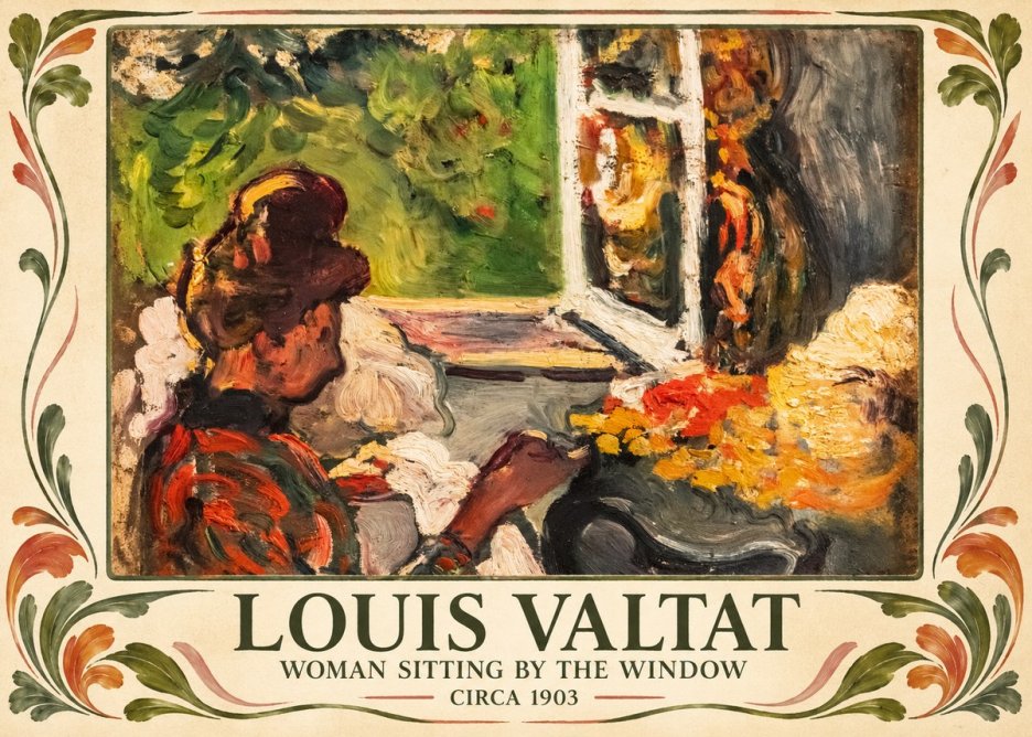 Louis Valtat Woman Sitting by the Window No3 - Plakát