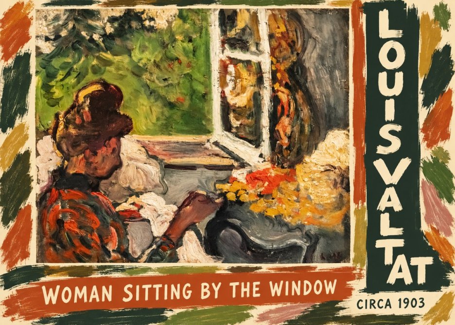 Louis Valtat Woman Sitting by the Window No5 - Plakát